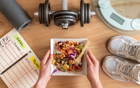 A healthy diet meal served in a bowl.